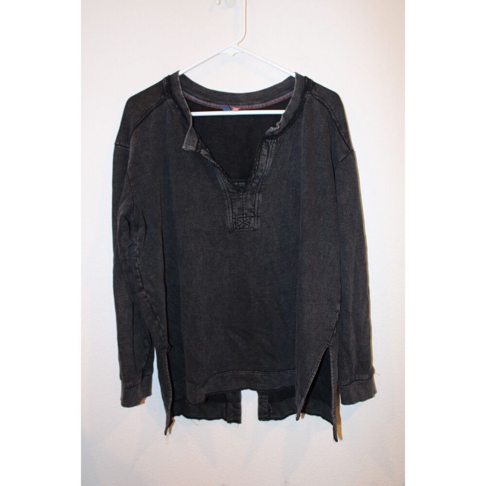 Anthropologie Pilcro Split Hem Tunic Distressed Sweatshirt size medium - Picture 9 of 10